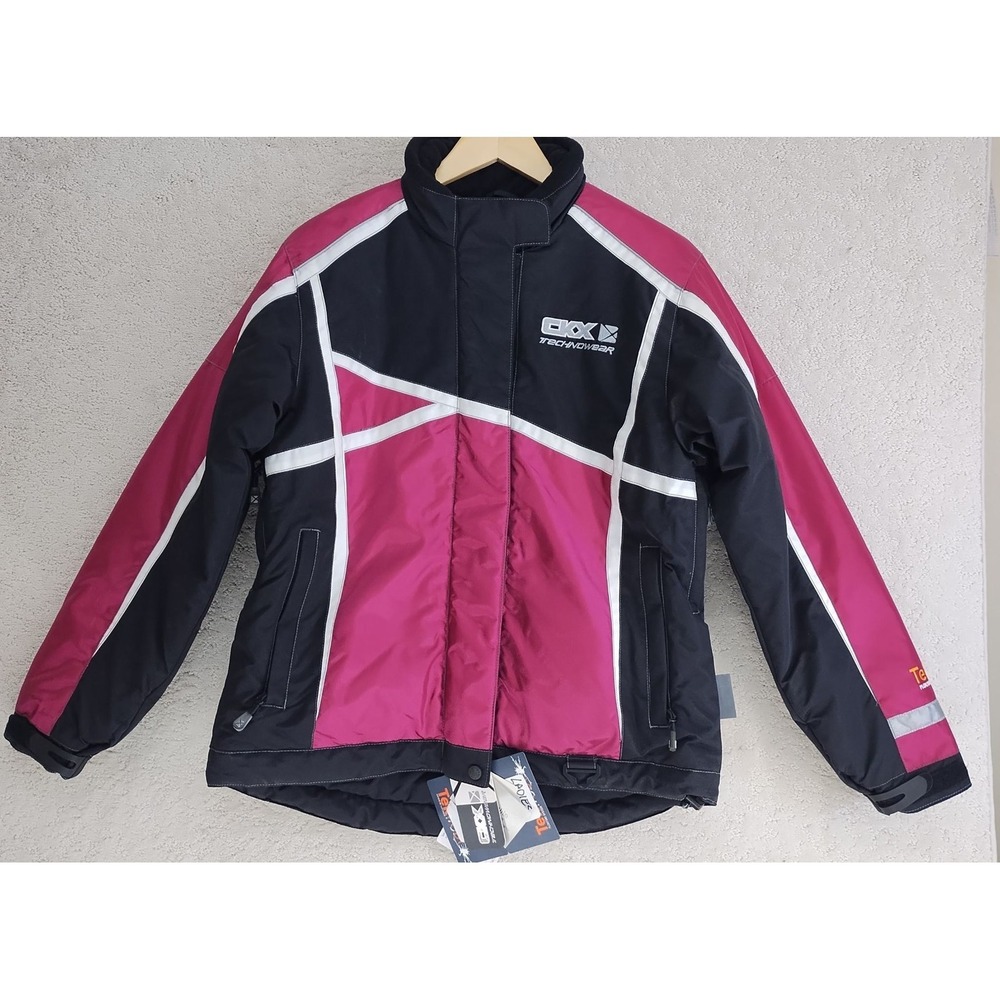 CKX Jacket Womens M Pink Black Tekfloat TechNowear Ski Snow Coat Reflective